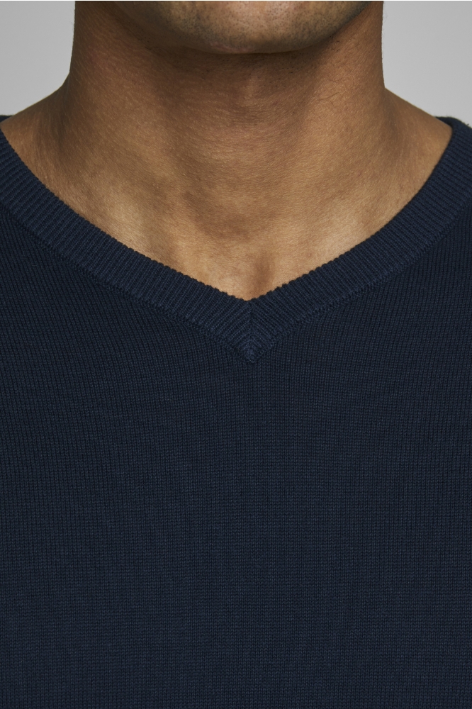 JJEBASIC KNIT V-NECK NOOS 12137194 Navy Blazer